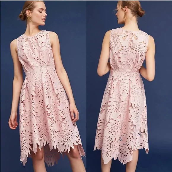chinese dress ladies Pink Beaded Lace Long V Neck Dress With Open Back main image 1